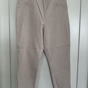 Maurice’s Tan Striped Ankle Work Dress Pants Size L